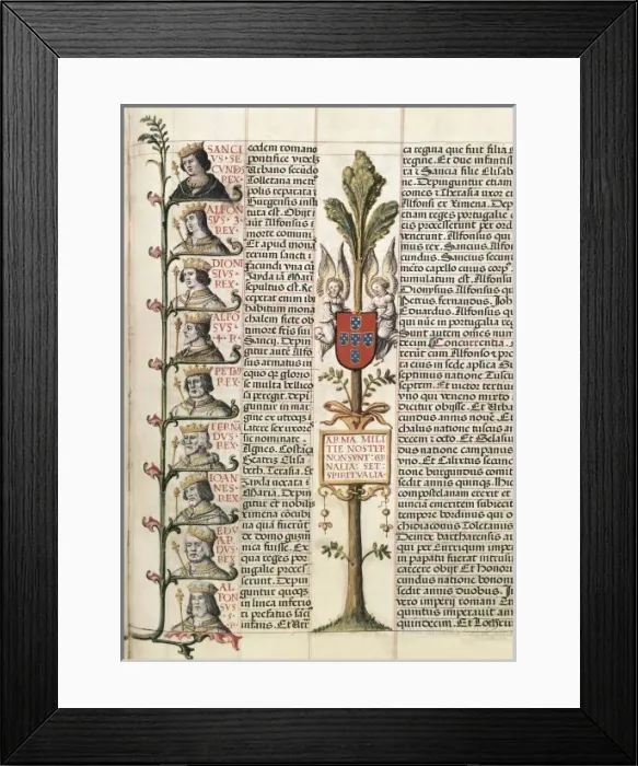 Framed Print : CARTAGENA, Alonso de (1384-1456). Genealog Framed Print : CARTAGENA, Alonso de (1384-1456). Genealog