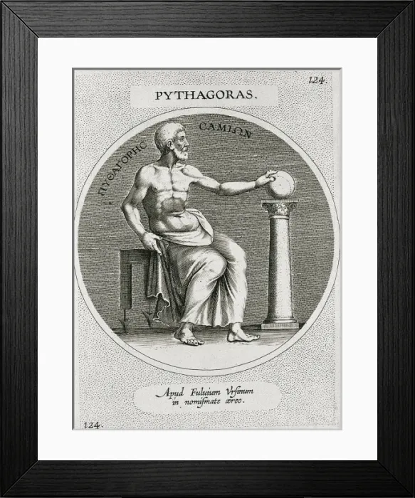 Framed Print : PYTHAGORAS ( c. 580 BC - c. 500). Greek philosopher Framed Print : PYTHAGORAS ( c. 580 BC - c. 500). Greek philosopher