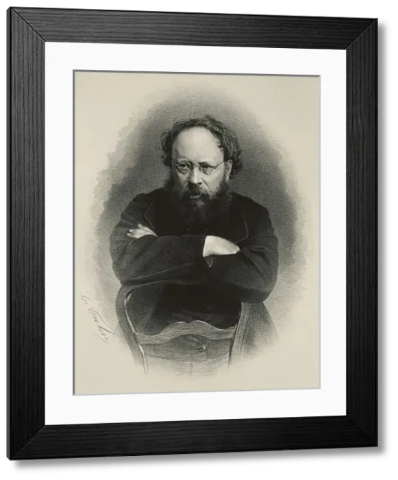 Framed Print : Proudhon, Pierre-Joseph (1809-1865). French socialist Framed Print : Proudhon, Pierre-Joseph (1809-1865). French socialist