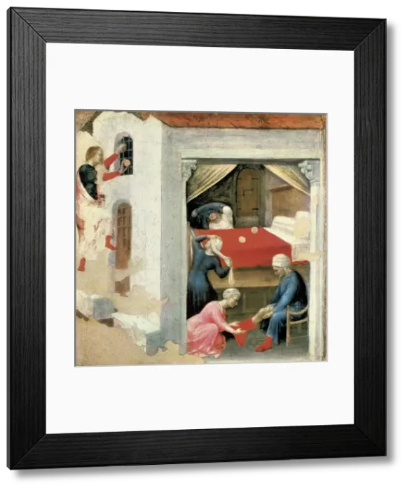 Framed Print : Quaratesi Altar: Saint Nicholas and three poor Framed Print : Quaratesi Altar: Saint Nicholas and three poor