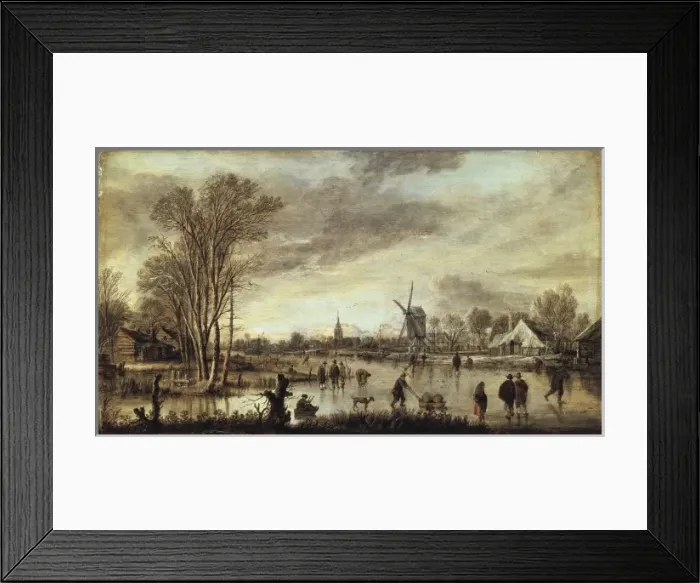 Framed Print : Neer, Aert van der (1603-1677). River in Winter Framed Print : Neer, Aert van der (1603-1677). River in Winter