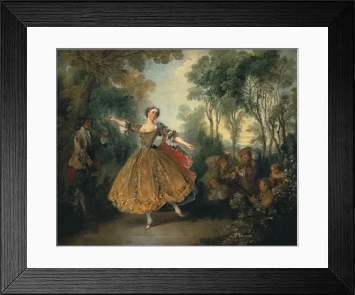 Framed Print : Lancret, Nicolas (1690-1743). Mlle Camargo Dancing Framed Print : Lancret, Nicolas (1690-1743). Mlle Camargo Dancing