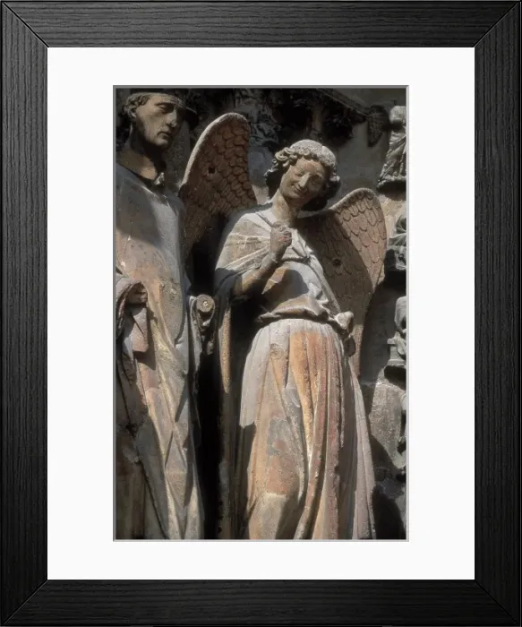 Framed Print : FRANCE. Reims. Cathedral of Notre-Dame. Angel Framed Print : FRANCE. Reims. Cathedral of Notre-Dame. Angel