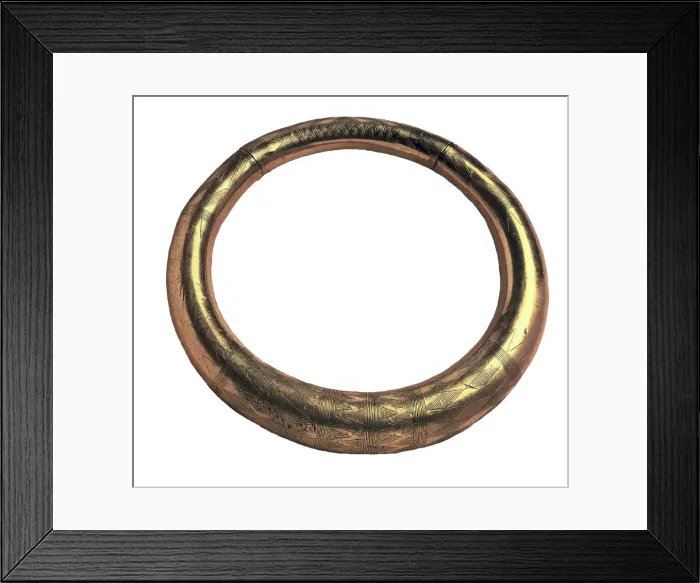 Framed Print : Decorated gold necklace. C. 800 BC. Bronze Age Framed Print : Decorated gold necklace. C. 800 BC. Bronze Age