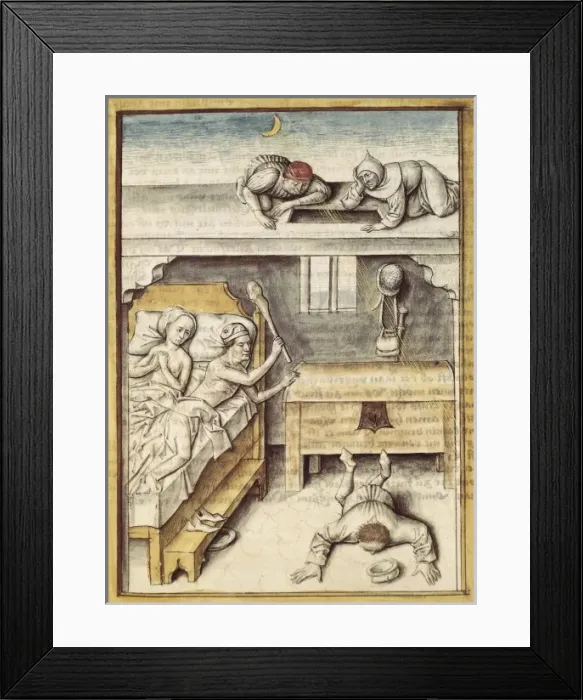 Framed Print : The Fables of Bidpai. Fol. 4: The punished thief Framed Print : The Fables of Bidpai. Fol. 4: The punished thief