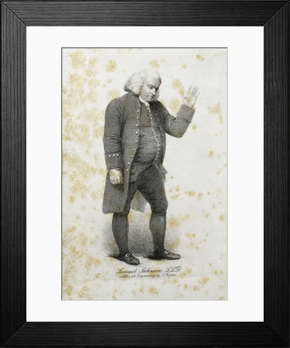 Framed Print : JOHNSON, Samuel (1709-1784). English writer Framed Print : JOHNSON, Samuel (1709-1784). English writer