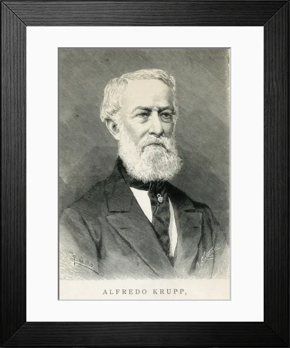Framed Print : KRUPP, Alfred (1812-1887). German industrialist Framed Print : KRUPP, Alfred (1812-1887). German industrialist
