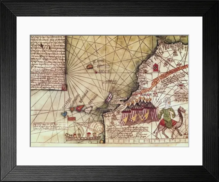 Framed Print : CRESQUES, Jafuda (1350-1410); CRESQUES, Abraham Framed Print : CRESQUES, Jafuda (1350-1410); CRESQUES, Abraham