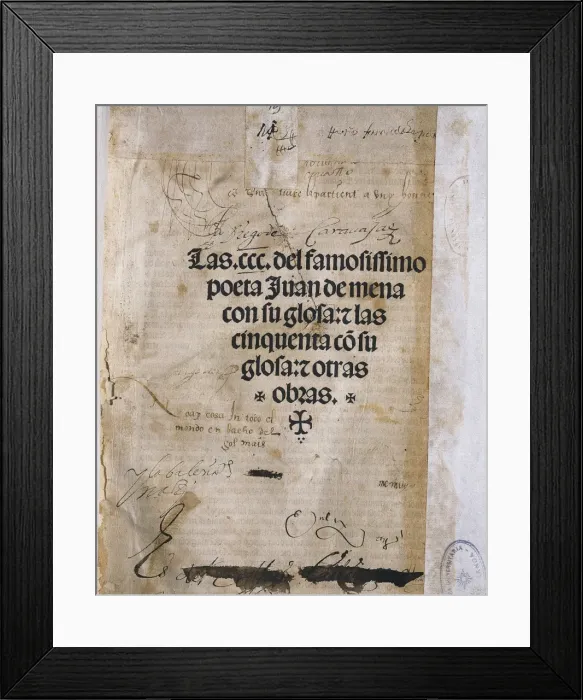 Framed Print : MENA, Juan de (1411-1456). Spanish poet of Framed Print : MENA, Juan de (1411-1456). Spanish poet of