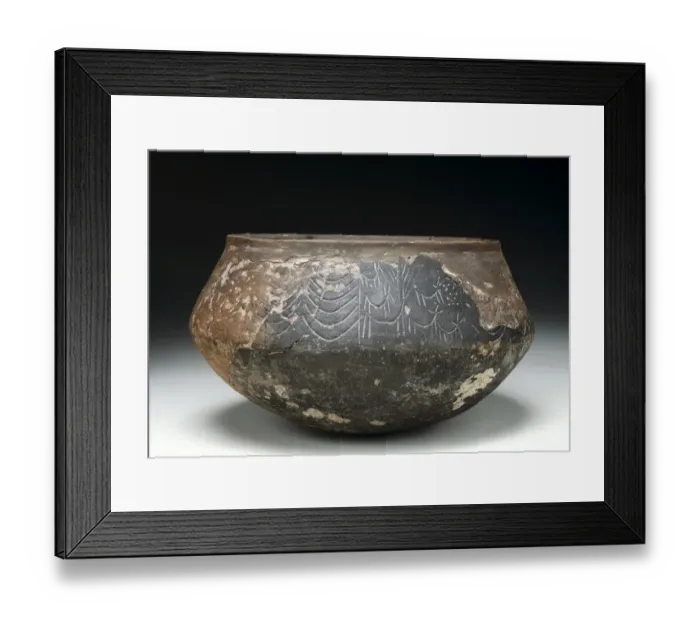 Framed Print : Decorated vessel. Eneolithic. Ceramics. SPAIN Framed Print : Decorated vessel. Eneolithic. Ceramics. SPAIN