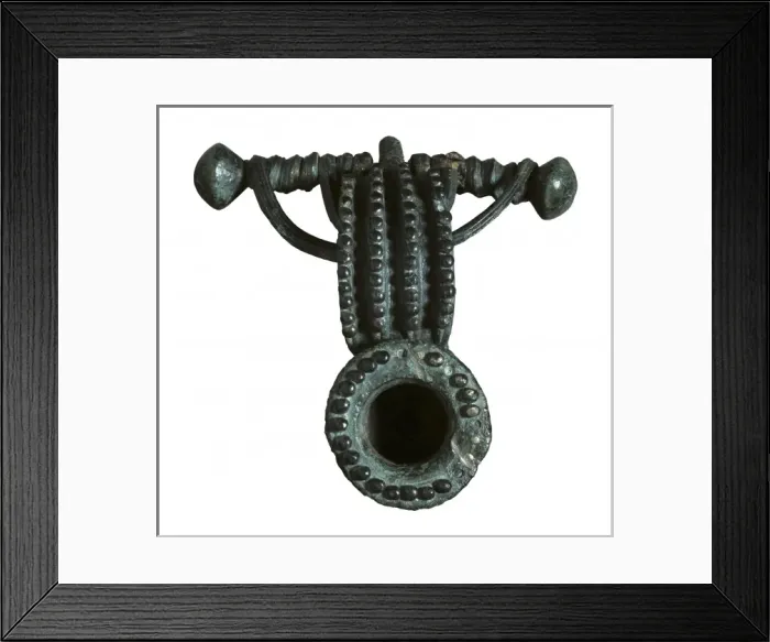 Framed Print : Pot-shaped fibula of the Second Iron Age (6th-3rd Framed Print : Pot-shaped fibula of the Second Iron Age (6th-3rd