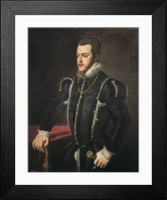 Framed Print : TIZIANO, pupil of (16th century). Portrait of Framed Print : TIZIANO, pupil of (16th century). Portrait of