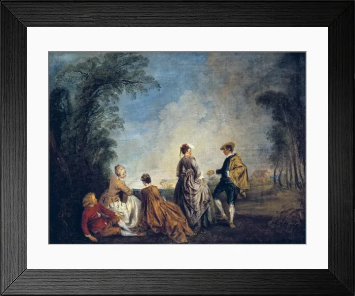 Framed Print : WATTEAU, Jean-Antoine (1684-1721). An Embarrasing Framed Print : WATTEAU, Jean-Antoine (1684-1721). An Embarrasing
