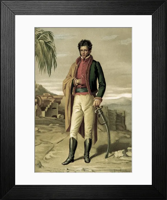 Framed Print : GUERRERO, Vicente (1782-1831). Leading revolutionary Framed Print : GUERRERO, Vicente (1782-1831). Leading revolutionary