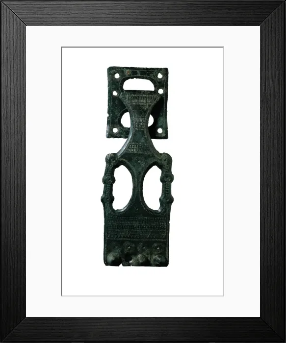 Framed Print : Belt brooch in Bureba style from the Second Framed Print : Belt brooch in Bureba style from the Second