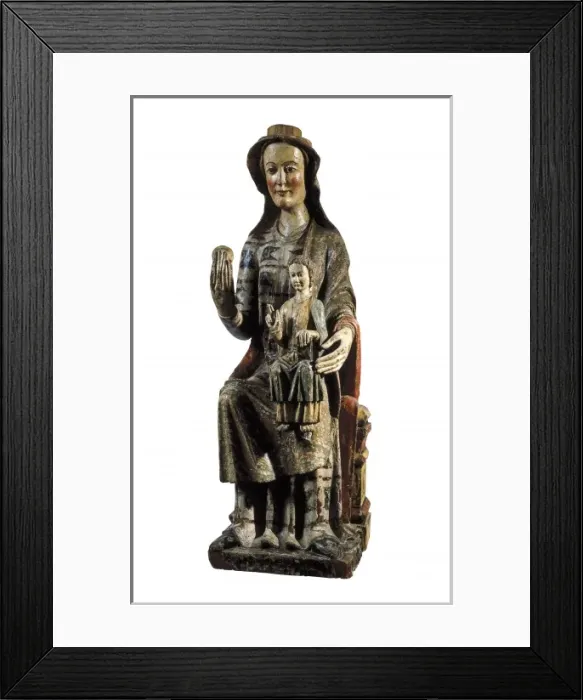 Framed Print : Virgin and child. Castilian school. 13th c. Carving Framed Print : Virgin and child. Castilian school. 13th c. Carving