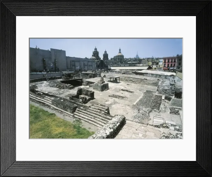 Framed Print : MEXICO. Mexico City. TenochtitlᮮRemains of Framed Print : MEXICO. Mexico City. TenochtitlᮮRemains of
