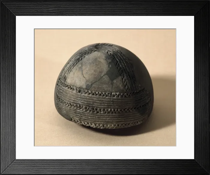 Framed Print : Bell Shaped Vase from Cueva de Toralla. 2200 Framed Print : Bell Shaped Vase from Cueva de Toralla. 2200