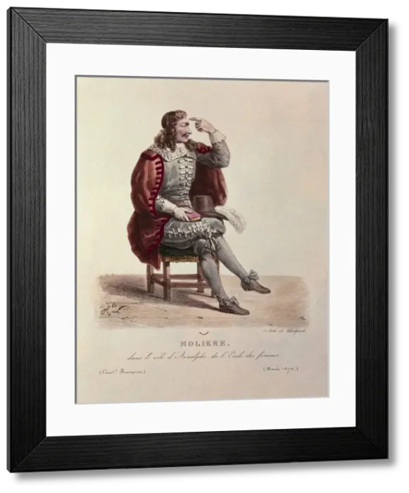 Framed Print : MOLIERE, Jean-Baptiste Poquelin, called (1622-1673) Framed Print : MOLIERE, Jean-Baptiste Poquelin, called (1622-1673)