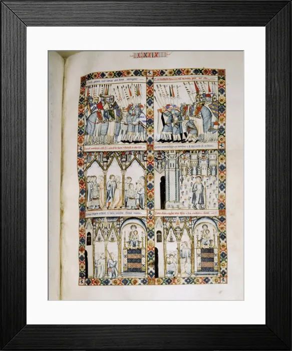 Framed Print : Alfonso X, called The Wise (1221-1284). Cantigas Framed Print : Alfonso X, called The Wise (1221-1284). Cantigas