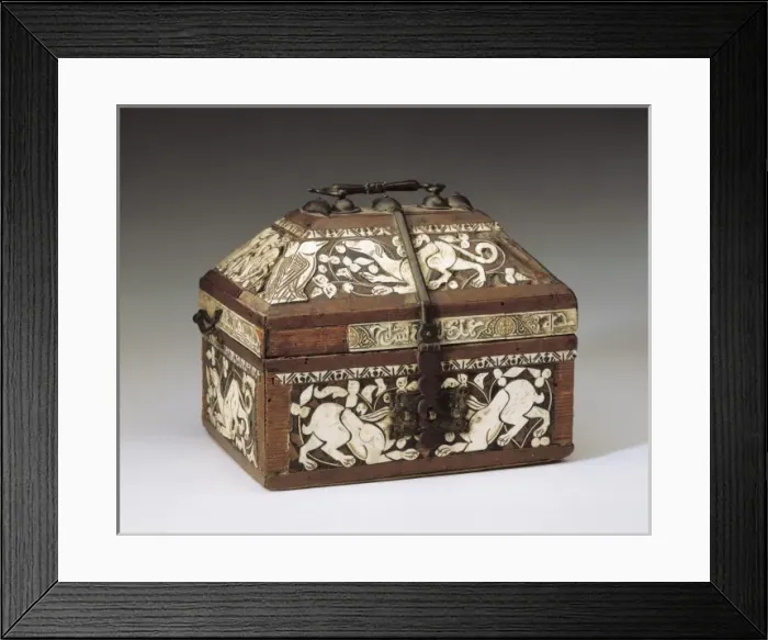Framed Print : Small chest of the hares. 11th -12th c. Made Framed Print : Small chest of the hares. 11th -12th c. Made
