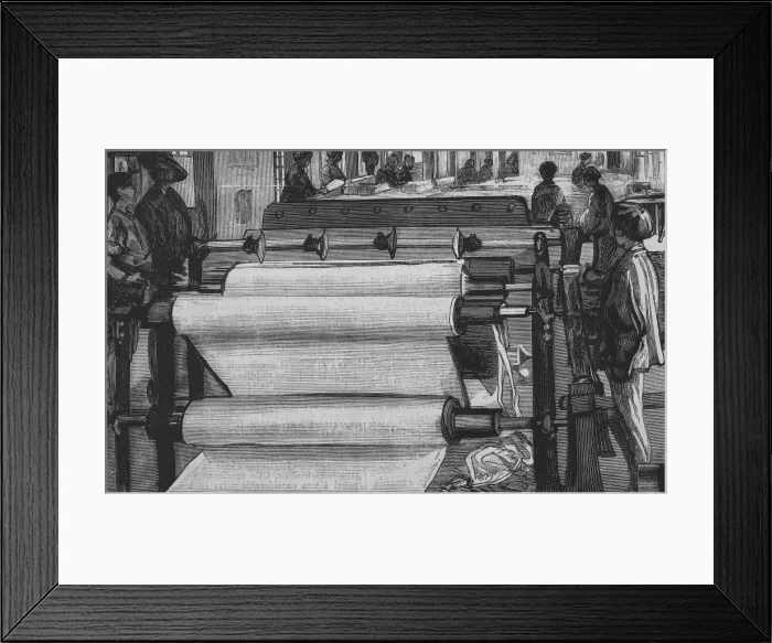 Framed Print : Spain (19th c. ). Paper mill La Guipuzcoana Framed Print : Spain (19th c. ). Paper mill La Guipuzcoana