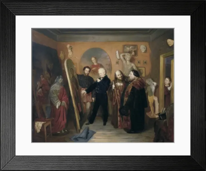 Framed Print : PUKIREV, Vasili (1832-1890). Artists Atelier Framed Print : PUKIREV, Vasili (1832-1890). Artists Atelier