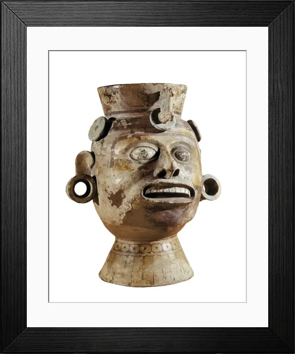 Framed Print : Anthropomorphic vase. ca. 800. Mixtec art. Terra-cotta Framed Print : Anthropomorphic vase. ca. 800. Mixtec art. Terra-cotta
