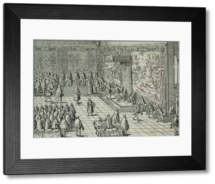 Framed Print : Hasburgs Empire. Abdication of Charles V in Framed Print : Hasburgs Empire. Abdication of Charles V in