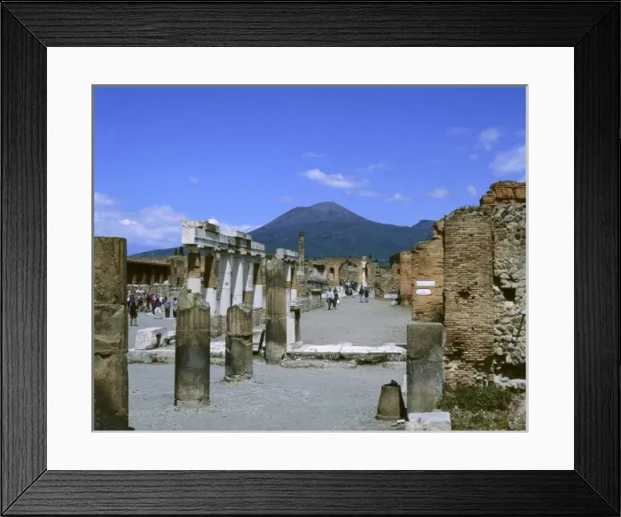 Framed Print : ITALY. CAMPANIA. NAPLES. Pompeii. Forum and Vesuvius Framed Print : ITALY. CAMPANIA. NAPLES. Pompeii. Forum and Vesuvius