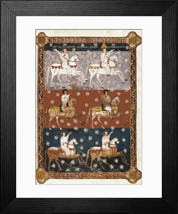 Framed Print : Beatus of Liebana. 10th c. Sheet 150. Death of Framed Print : Beatus of Liebana. 10th c. Sheet 150. Death of