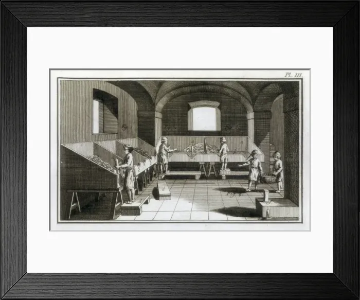 Framed Print : Paper factory. Paper cutting. Lllustration from Framed Print : Paper factory. Paper cutting. Lllustration from