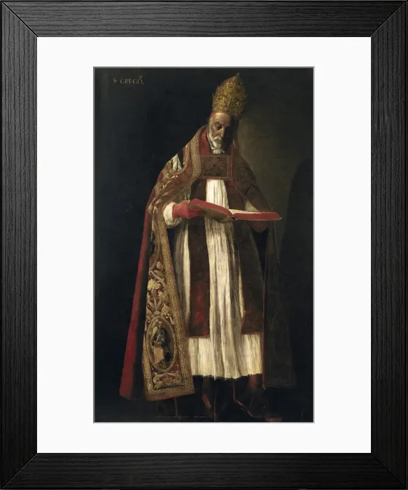 Framed Print : ZURBARAN, Francisco de (1598-1664). Saint Gregory Framed Print : ZURBARAN, Francisco de (1598-1664). Saint Gregory