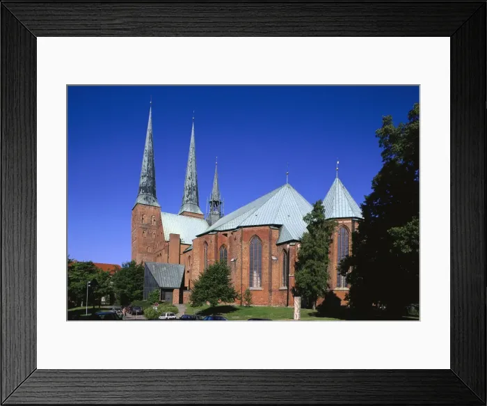Framed Print : Saint Marys Church. ca. 1250 - 1350. GERMANY Framed Print : Saint Marys Church. ca. 1250 - 1350. GERMANY