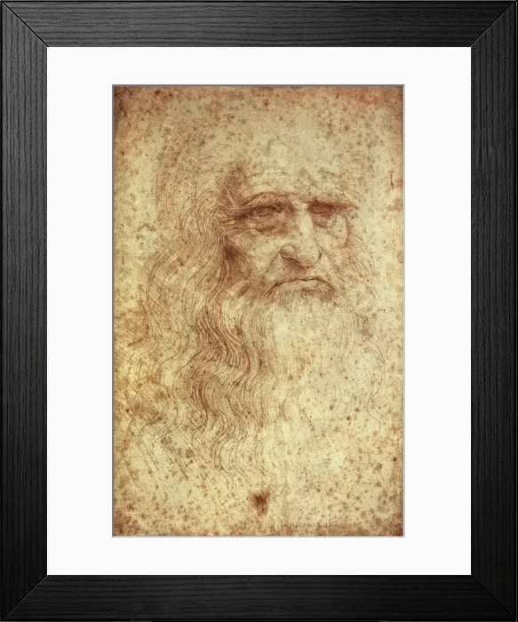 Framed Print : Self-portrait. ca. 1512. Renaissance art. Cinquecento Framed Print : Self-portrait. ca. 1512. Renaissance art. Cinquecento