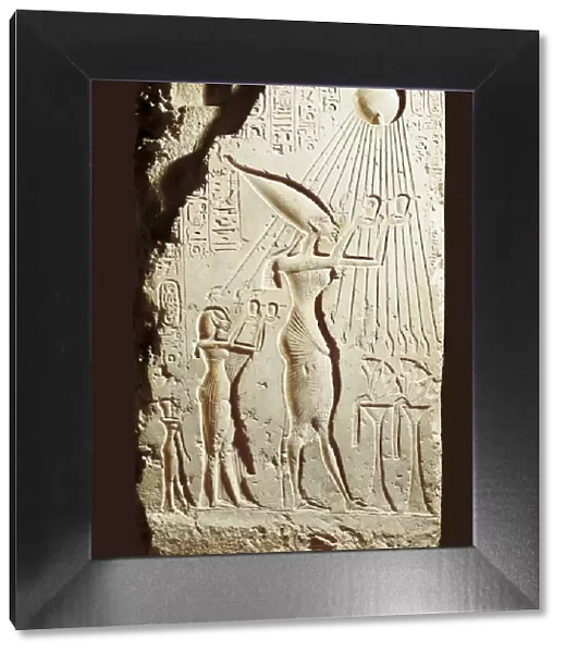 Akhenaten and his family offering to the sun-god