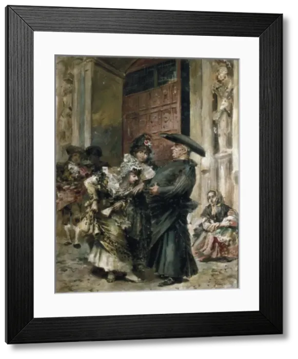 Framed Print : DENIS BELGRANO, Jos頨1844-1917). The Exit from Framed Print : DENIS BELGRANO, Jos頨1844-1917). The Exit from