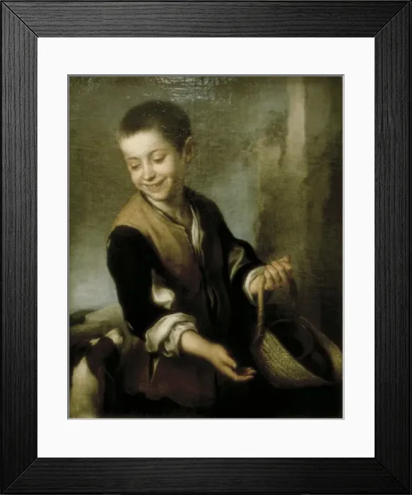 Framed Print : MURILLO, Bartolom項steban (1617-1682). Boy with Framed Print : MURILLO, Bartolom項steban (1617-1682). Boy with