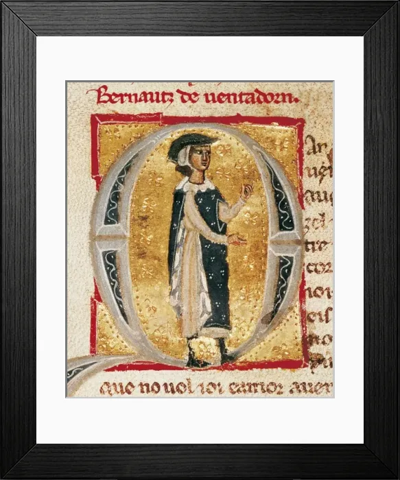 Framed Print : VENTADORN, Bernat de (12th-13th century). Proven硬 Framed Print : VENTADORN, Bernat de (12th-13th century). Proven硬