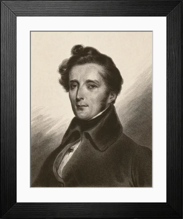Framed Print : LAMARTINE, Alphonse de (1790-1869). French politician Framed Print : LAMARTINE, Alphonse de (1790-1869). French politician