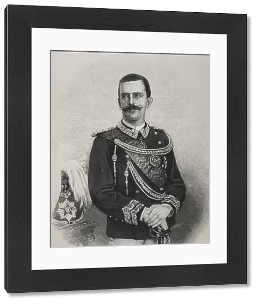 Victor Emmanuel III (1869-1947). Engraving