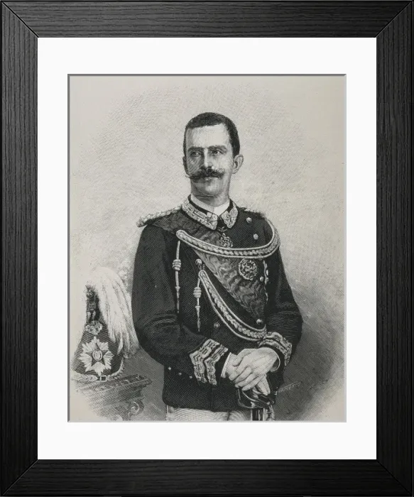 Framed Print : Victor Emmanuel III (1869-1947). Engraving Framed Print : Victor Emmanuel III (1869-1947). Engraving