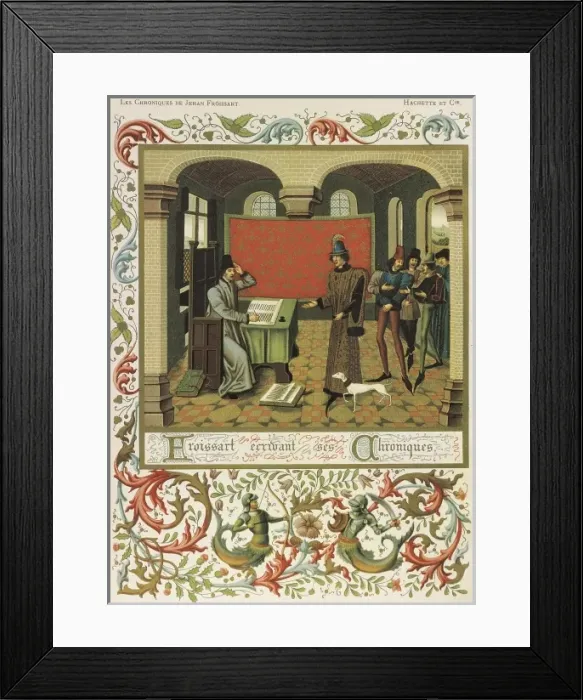 Framed Print : FROISSART, Jean (1333-1410). French chronicler Framed Print : FROISSART, Jean (1333-1410). French chronicler