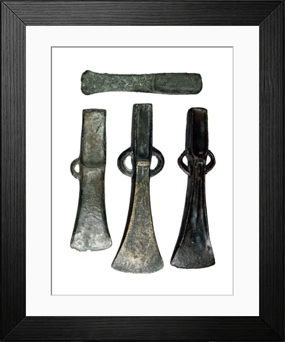 Framed Print : War axes of the Second Iron Age. From Pruneda Framed Print : War axes of the Second Iron Age. From Pruneda
