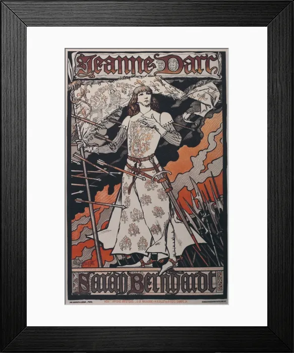 Framed Print : Poster announcing the performance of Joan of Framed Print : Poster announcing the performance of Joan of