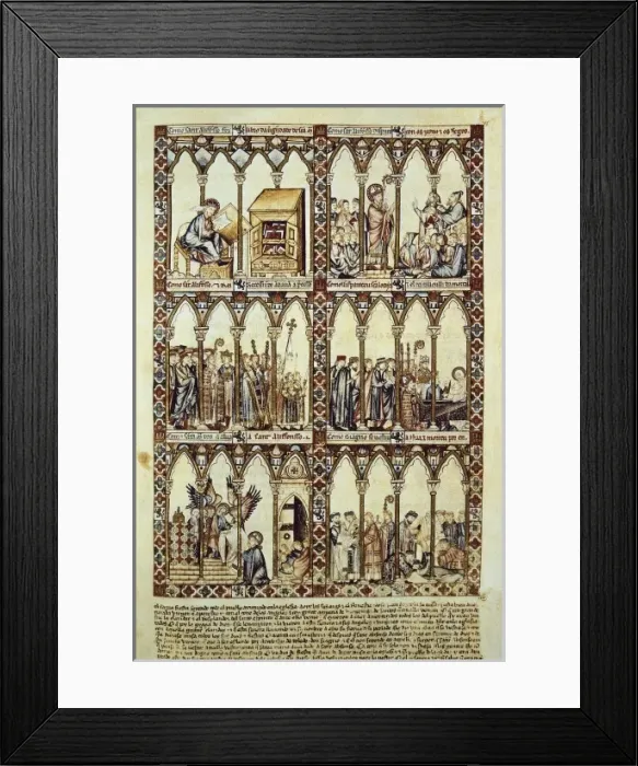 Framed Print : Alfonso X, called The Wise (1221-1284). Cantigas Framed Print : Alfonso X, called The Wise (1221-1284). Cantigas