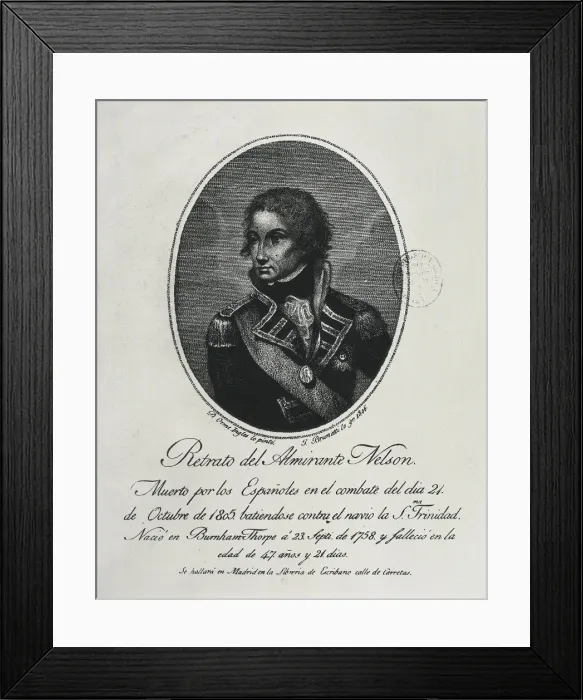 Framed Print : Nelson, Horatio Nelson, Viscount (1758-1805) Framed Print : Nelson, Horatio Nelson, Viscount (1758-1805)