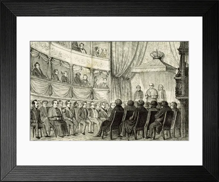 Framed Print : Spain (1810-1814). Cadiz Cortes. Opening of Framed Print : Spain (1810-1814). Cadiz Cortes. Opening of