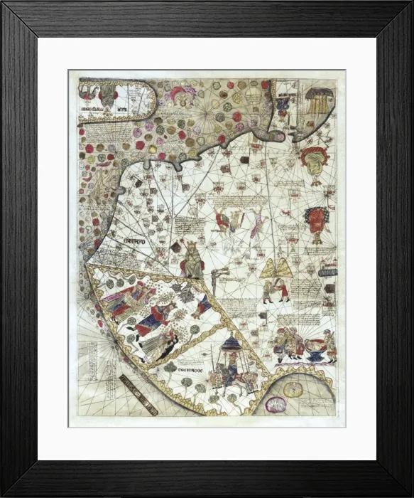 Framed Print : CRESQUES, Jafuda (1350-1410); CRESQUES, Abraham Framed Print : CRESQUES, Jafuda (1350-1410); CRESQUES, Abraham