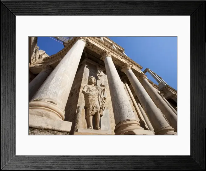 Framed Print : SPAIN. M鲩da. Roman Theatre. Replica of a Roman Framed Print : SPAIN. M鲩da. Roman Theatre. Replica of a Roman